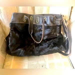 🌝 2/$25 AqUA Madonna large satchel/crossbody bag purse tote leather